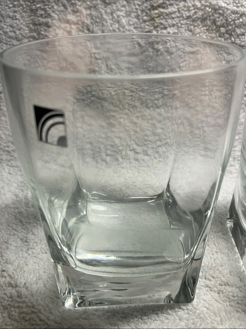 Clear Square Glass Tumblers - Set of 3 Light and Music by Luigi Bormii